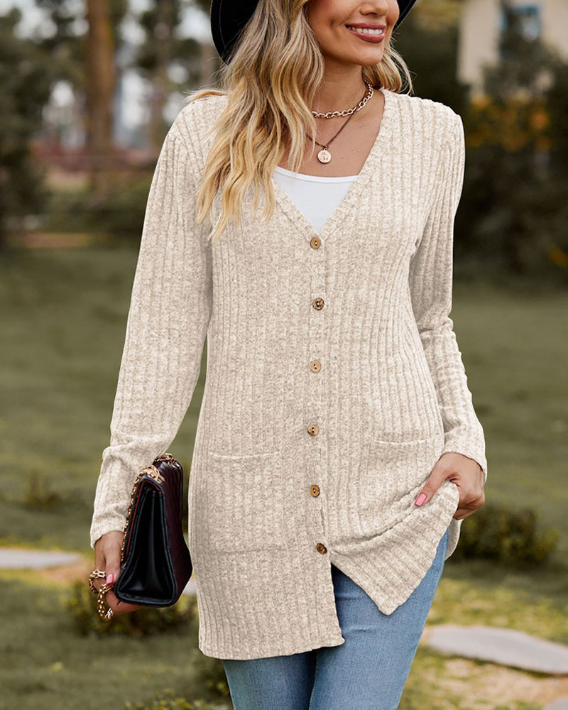 Evelyn Ribbed Cardigan