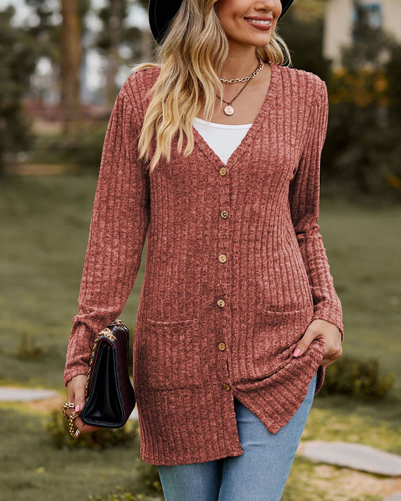 Evelyn Ribbed Cardigan