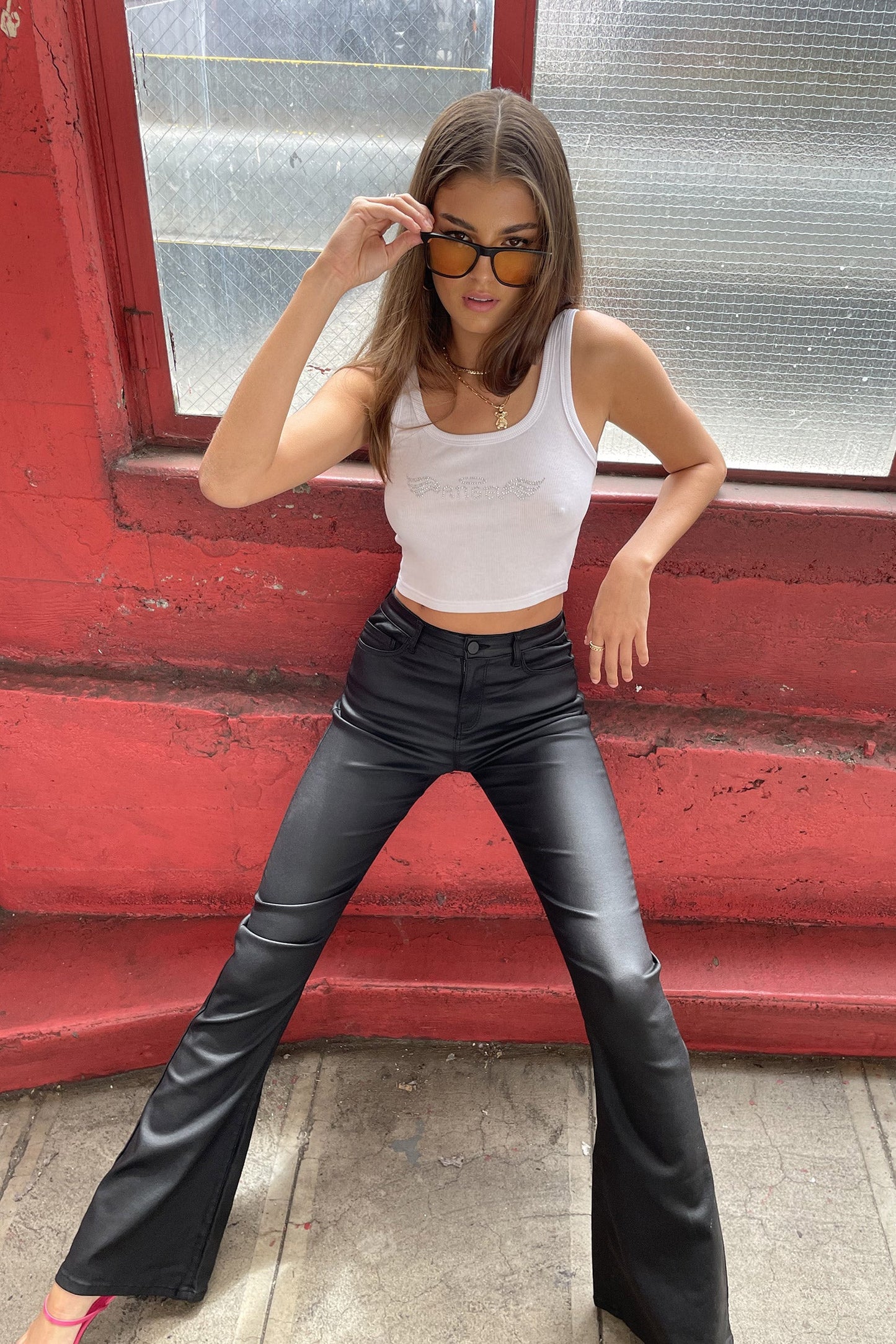 Siren Flare Leather Pants