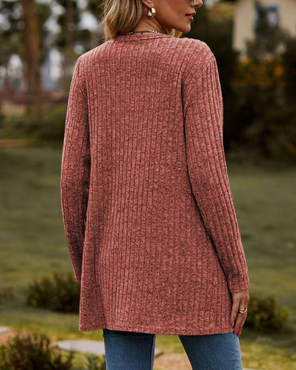 Evelyn Ribbed Cardigan