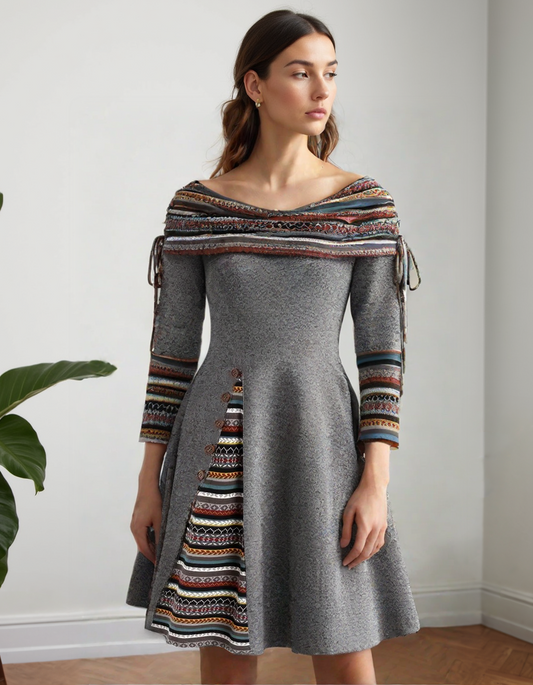 Celia Winter Fair Isle Dress