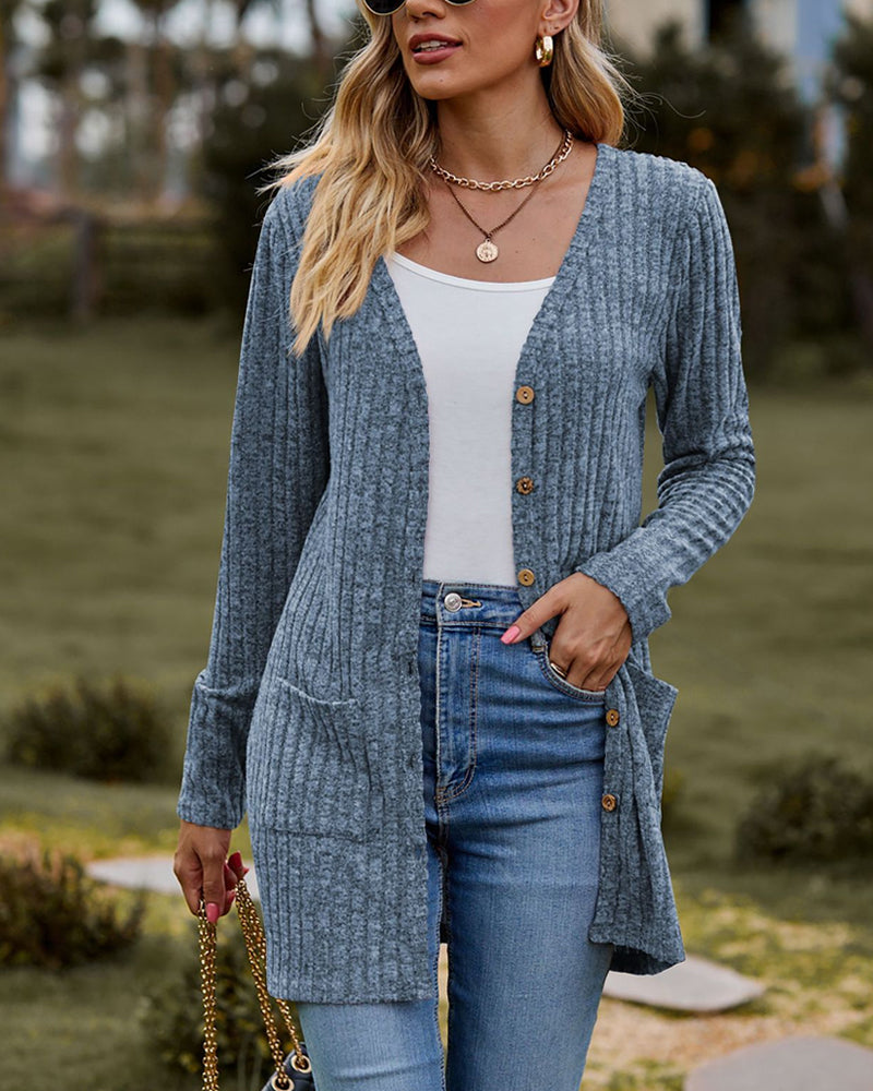 Evelyn Ribbed Cardigan