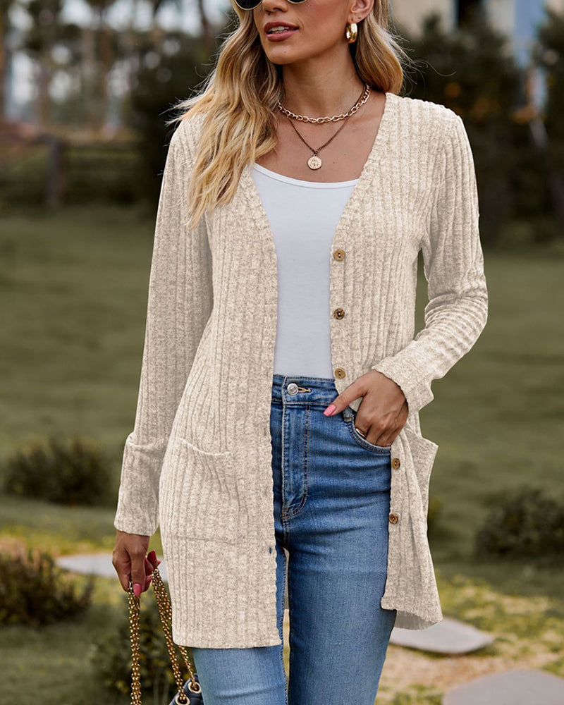 Evelyn Ribbed Cardigan